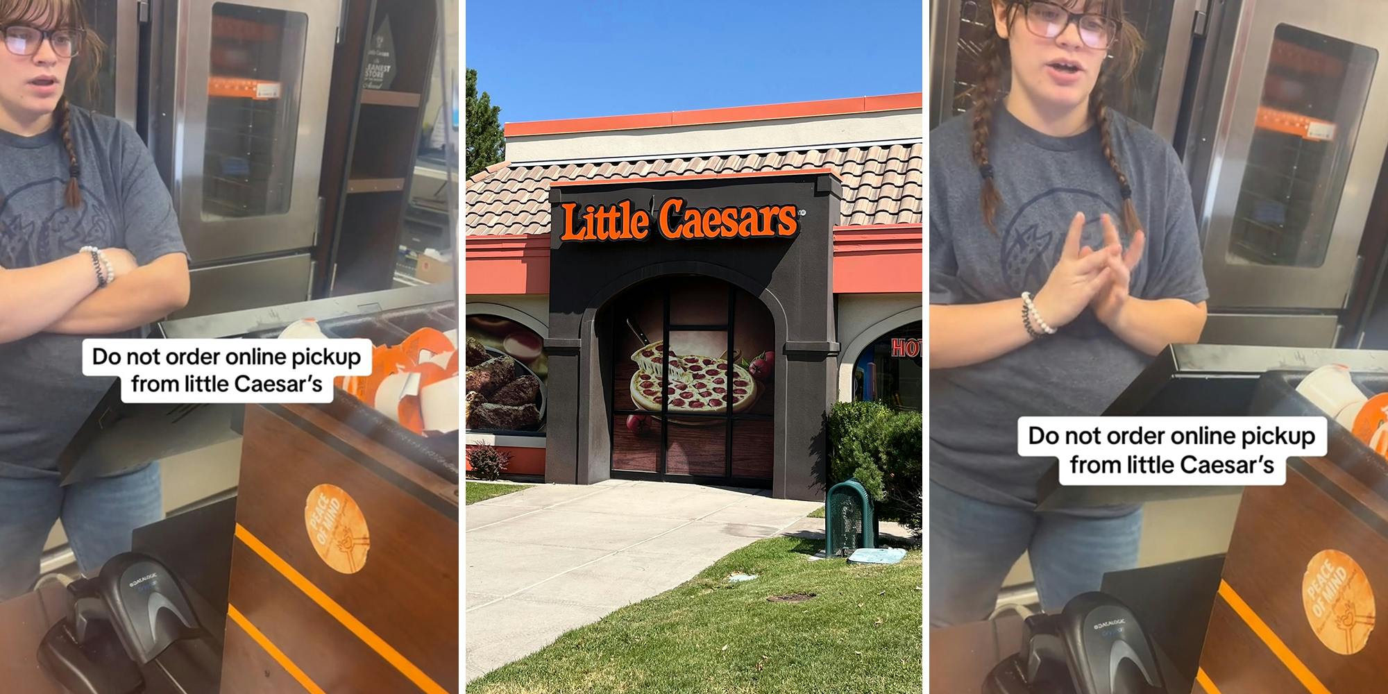 Little Caesars customer says someone else took her online pick-up order.