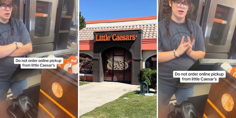 Little Caesars customer says someone else took her online pick-up order.