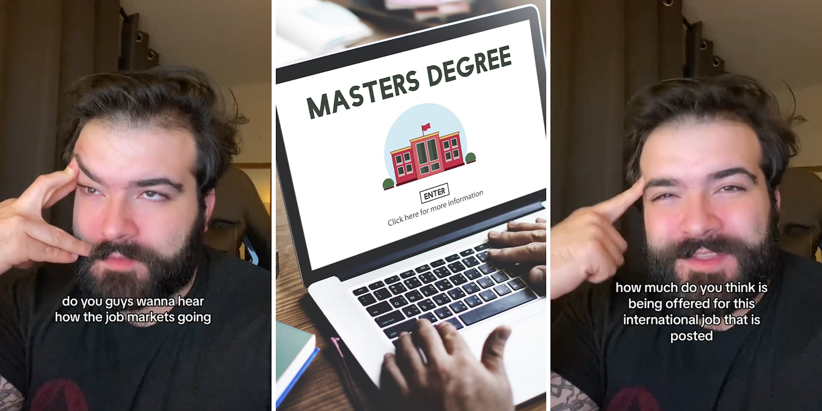 Job seeker finds job requiring master’s degree, international travel and experience in coding