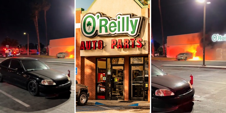 O’Reilly’s worker causes massive car fire after routine installation goes awry.