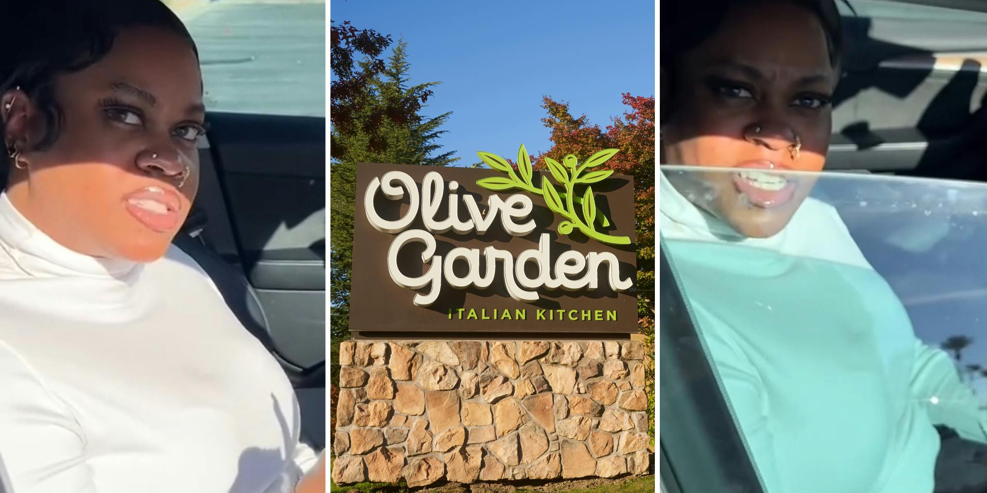 The first date takes the woman to the Olive Garden, and she won’t leave the car
