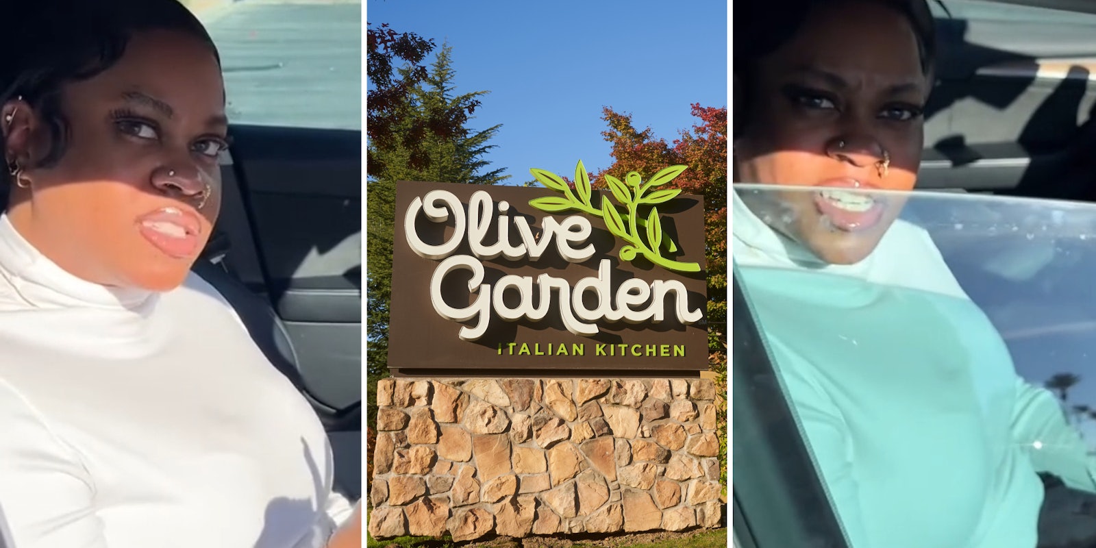 Woman refuses to get out of car after date takes her to Olive Garden.