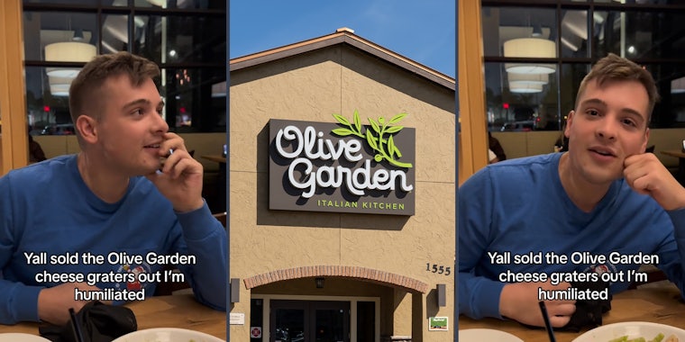 Man tries to order cheese grater from Olive Garden.