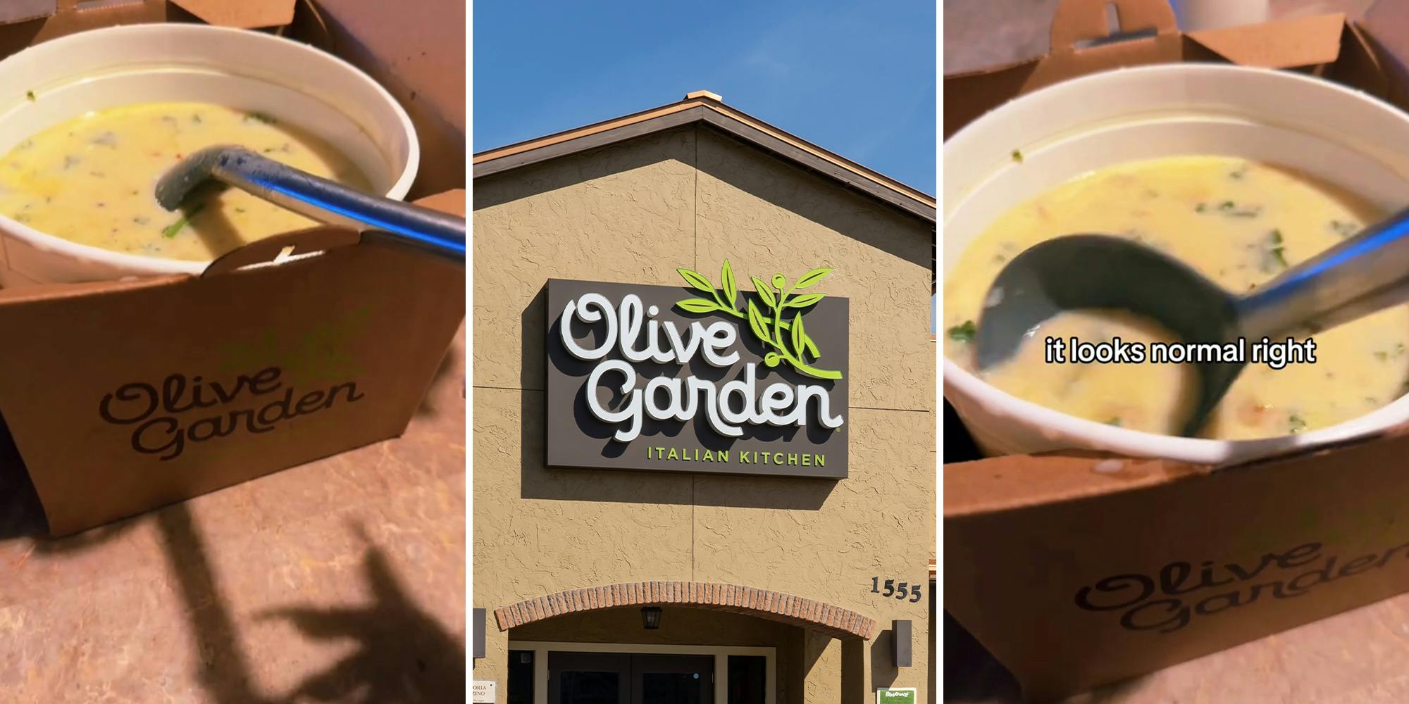 Olive Garden customer discovers whole, unpeeled potatoes in soup