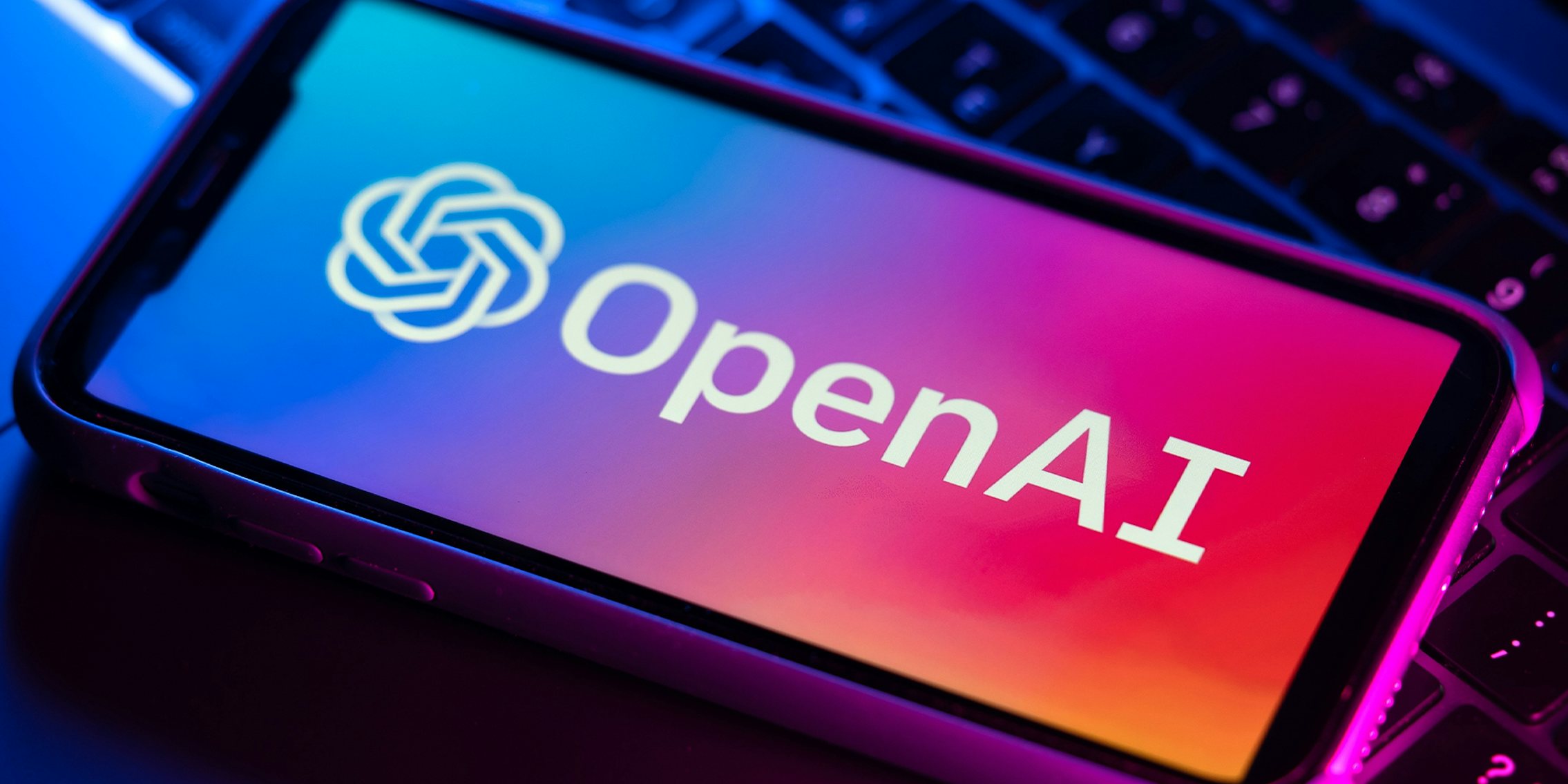 Open AI logo on phone