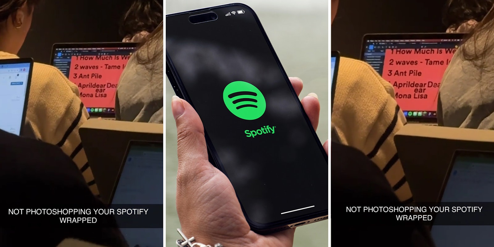 Student seen Photoshopping their Spotify wrapped during lecture