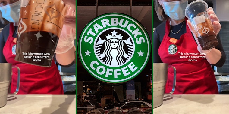 people are just finding out how much syrup goes into a Starbucks peppermint mocha