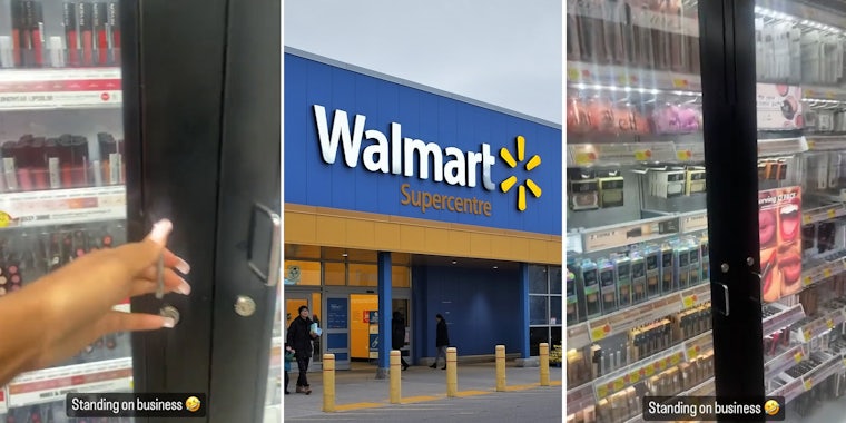 Walmart shoppers discover entire makeup aisle locked behind glass doors