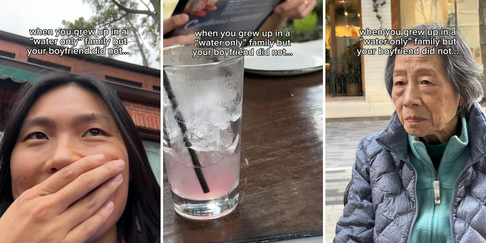 Woman’s boyfriend goes out to eat with her ‘water only’ family. He orders a drink