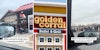 Customer sees giant holiday line for Golden Corral buffet.