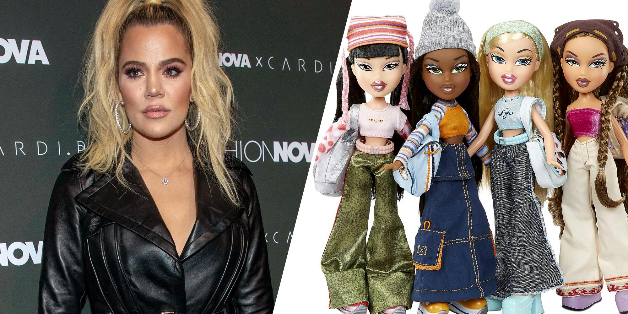 Khloe Kardashian(l), Bratz Dolls(r)