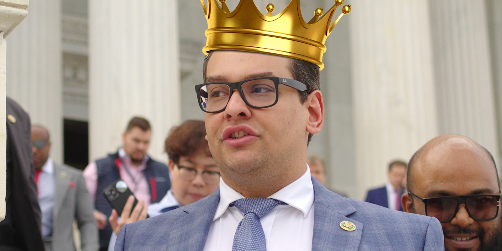 George Santos wearing a crown