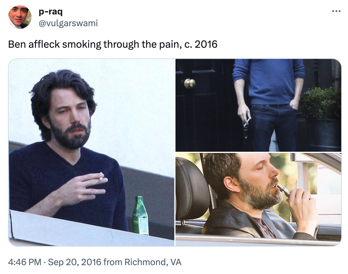 ben affleck smoking memes