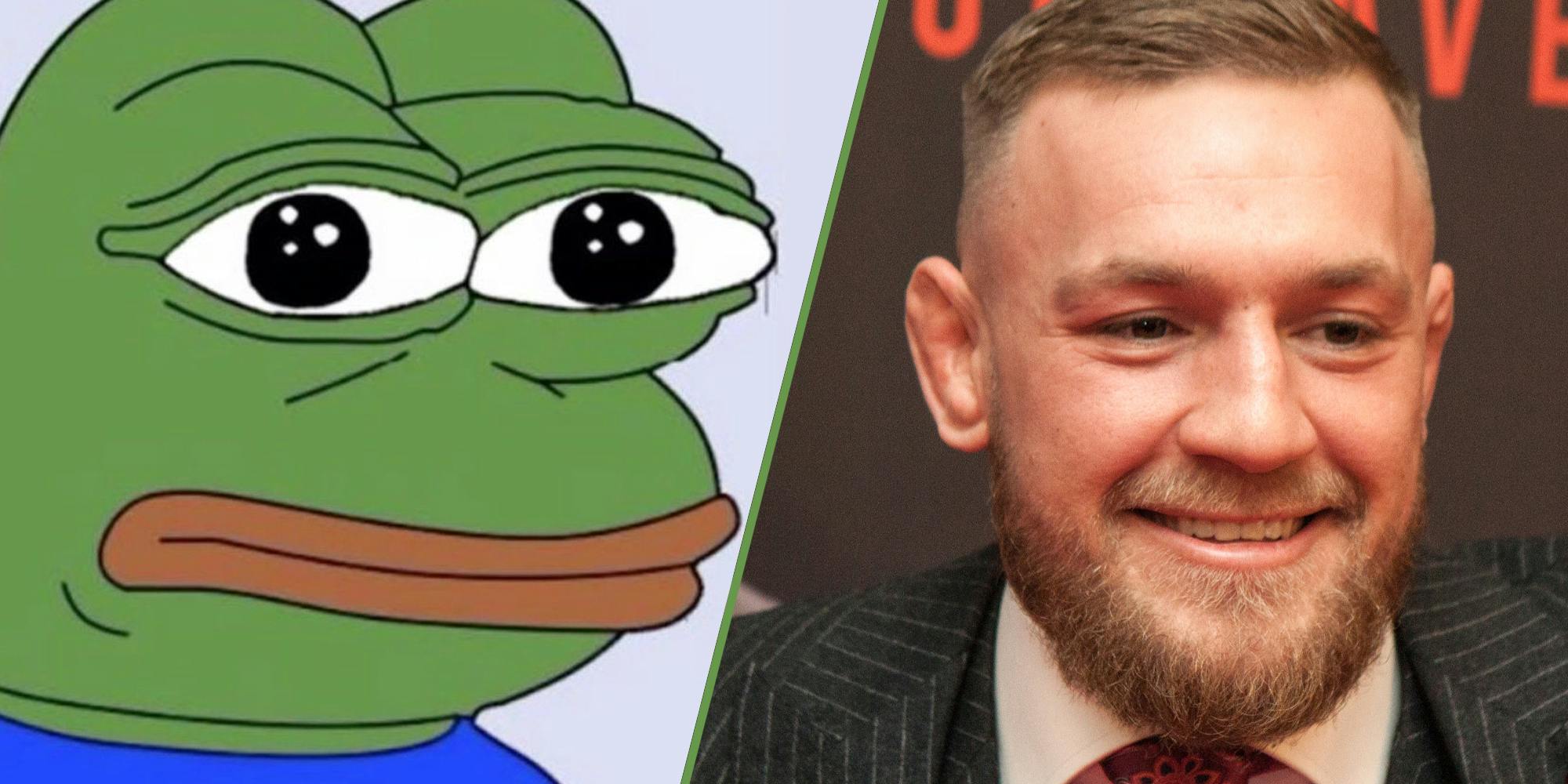 Pepe the Frog(l), Conor McGregor(r)