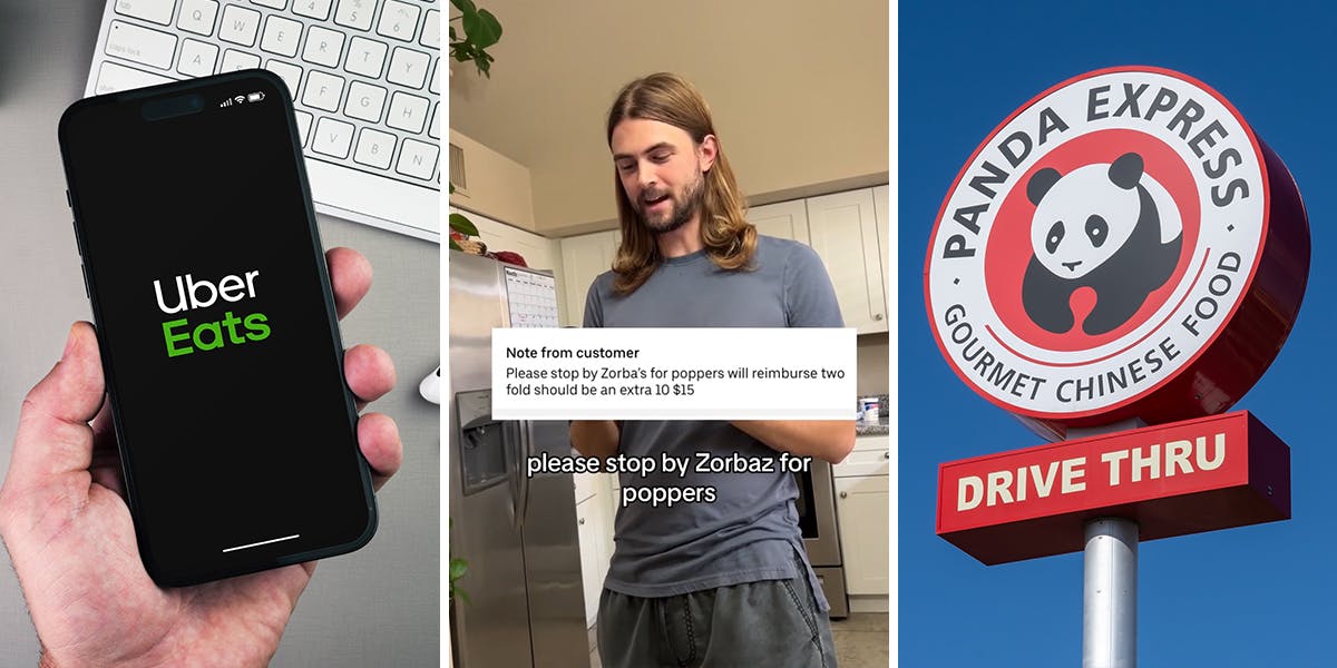 An Uber Eats driver was asked to make an extra stop for Poppers