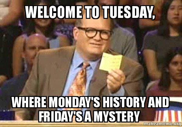 tuesday meme with drew carey