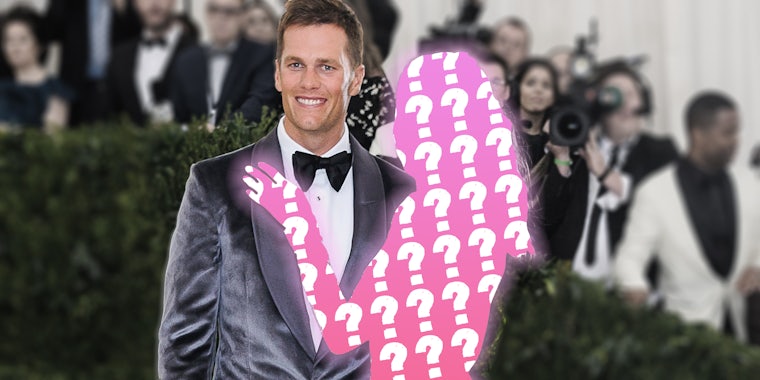 Tom Brady with silhouette mystery person for who is tom brady dating story