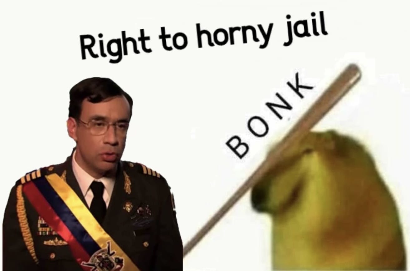 horny jail meme with fred armisen