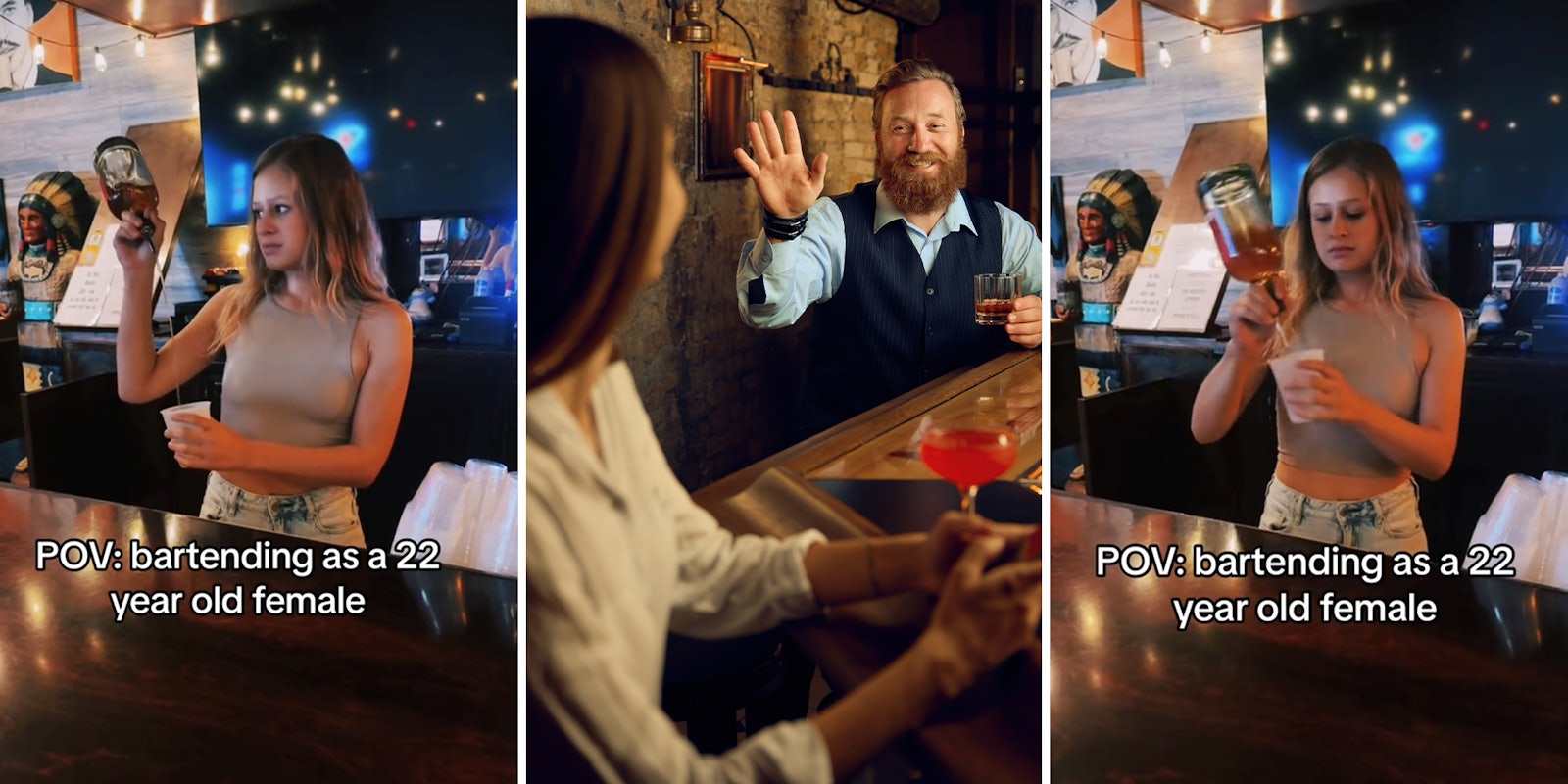 Worker reveals what her customers are like as a 22-year-old bartender