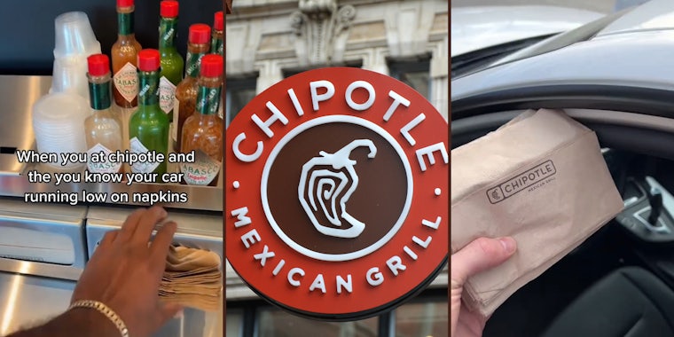 Chipotle announces it’s selling napkin holders to customers.