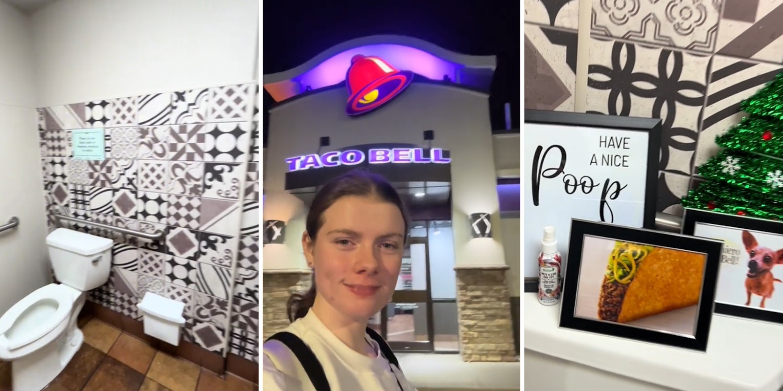 Woman kicked out of Taco Bell for cleaning, decorating the bathroom
