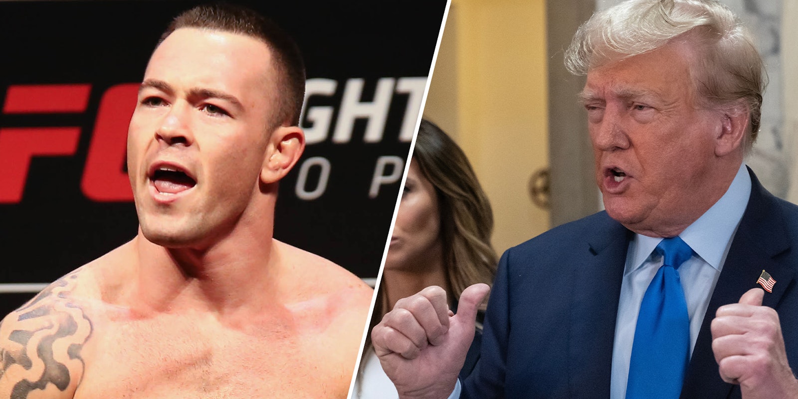 UFC fighter Colby Covington says he lost because he supports Trump