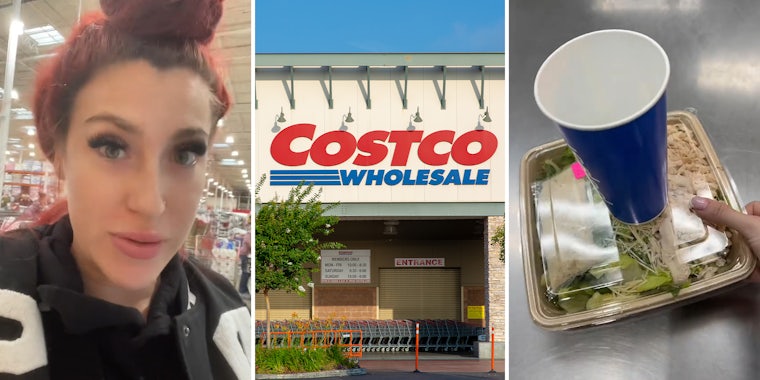 Woman shows how she can use her food stamps at the Costco food court