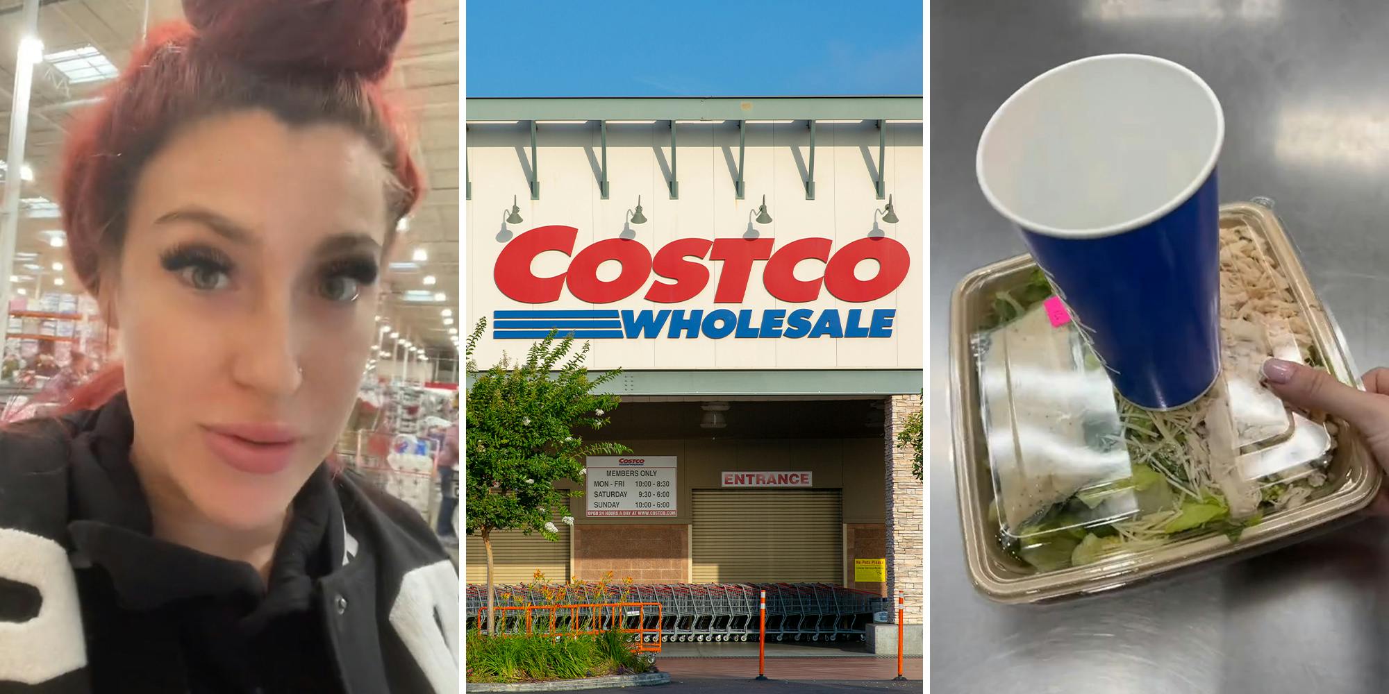 Woman shows how she can use her food stamps at the Costco food court
