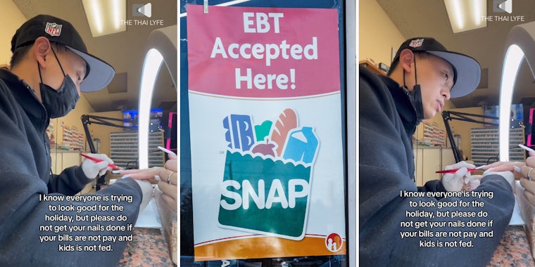 Nail tech says customer tried to pay for $100 nails with EBT.