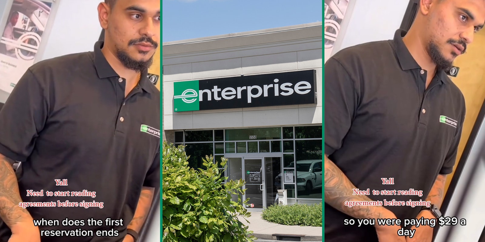 Enterprise customer confronts worker after rental came up to $30 more