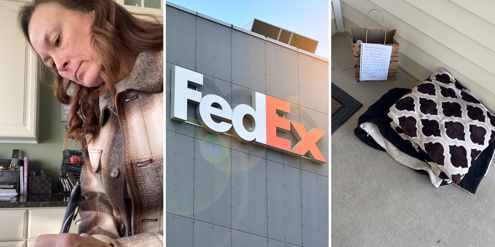 Woman bribes FedEx driver so he will leave package at the door