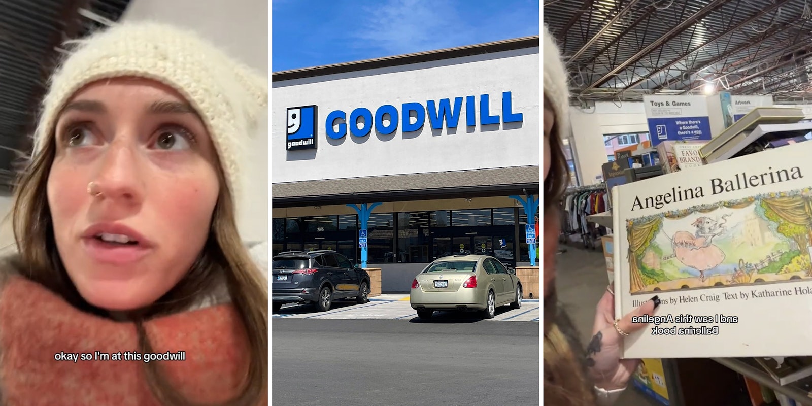 Woman comes across book at Goodwill.