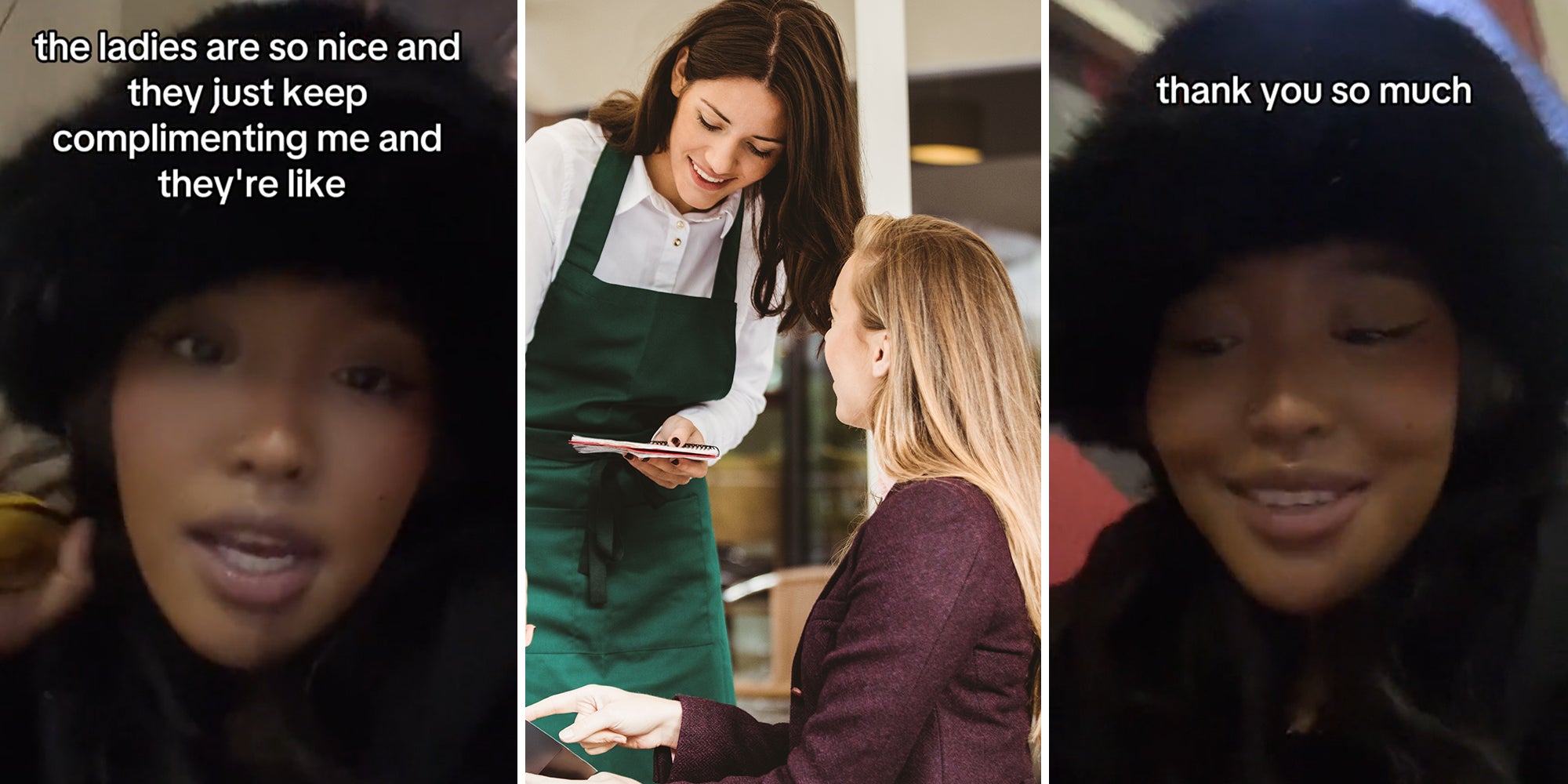 Couple won't stop complimenting their server's good looks. It gets weirder