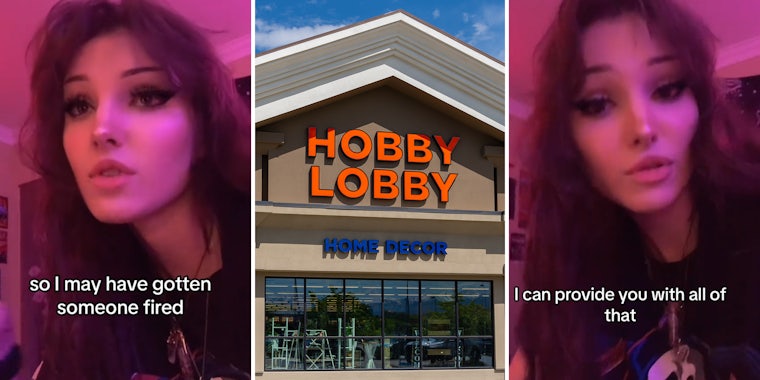 Hobby Lobby customer reports manager who was rude to cashier.