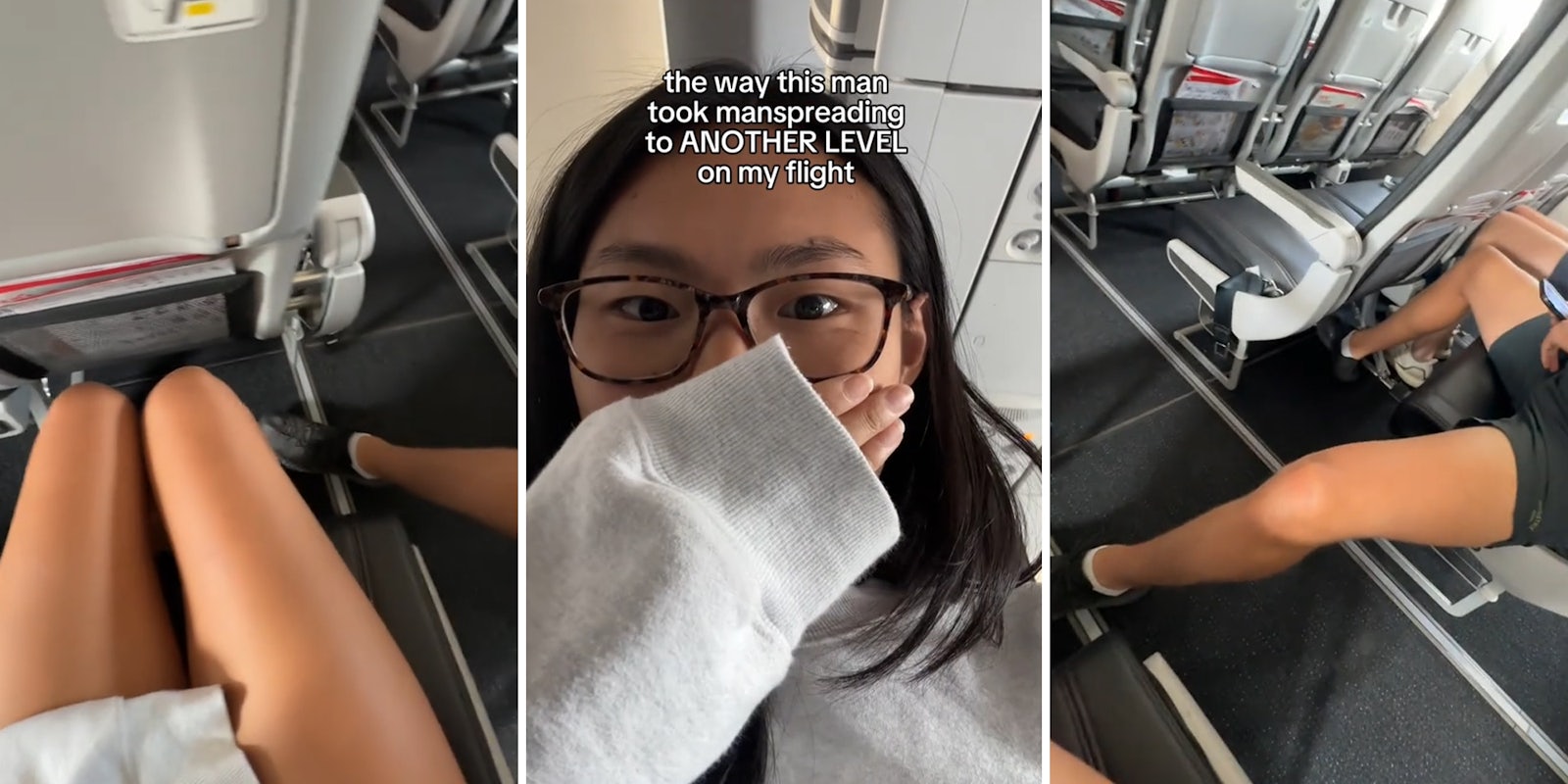 Man on flight takes 'manspreading' to a new level