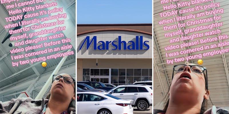 Marshall’s shopper says workers blocked her from purchasing items
