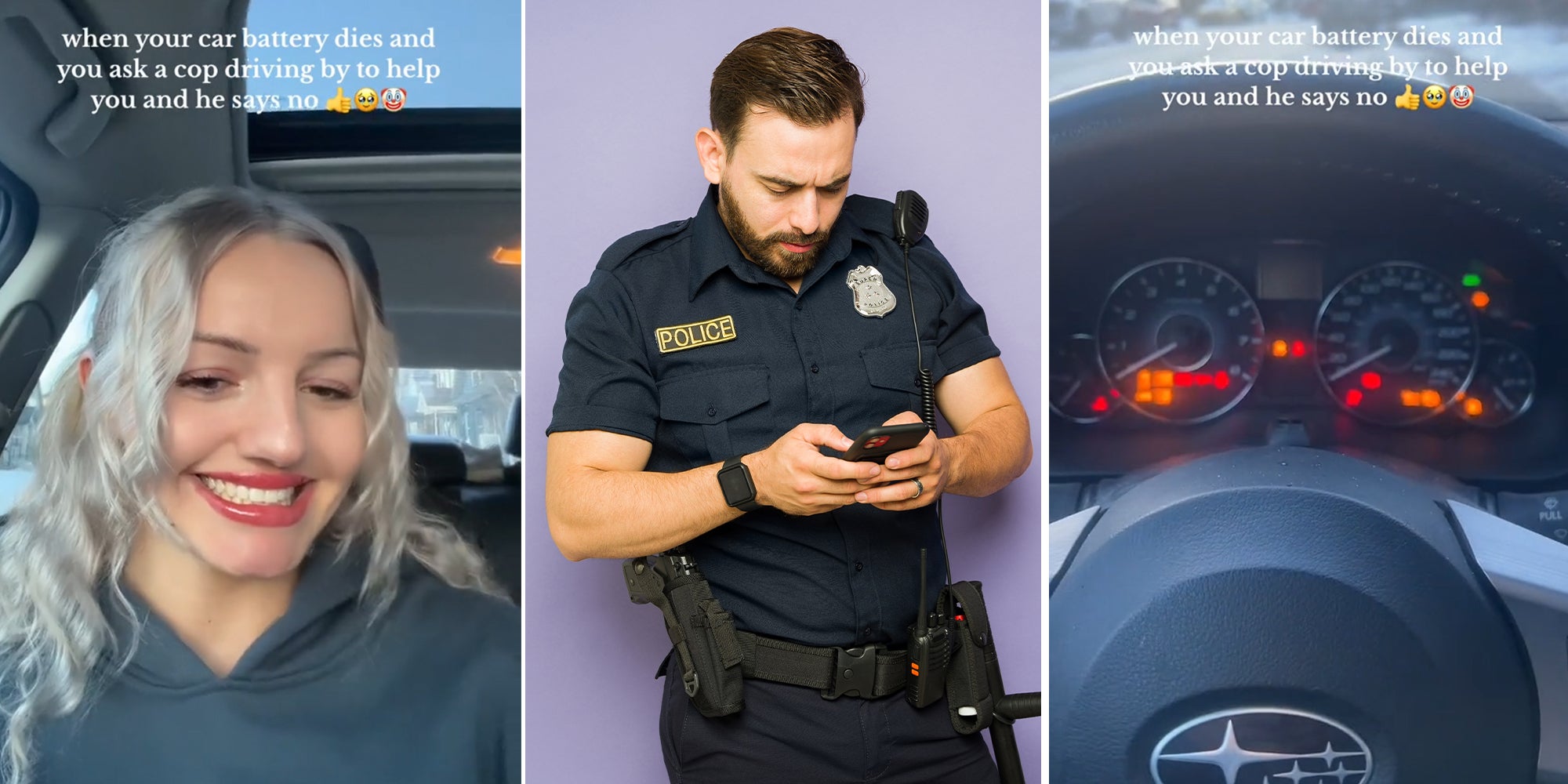 Woman Says Cop Refused To Help Her After Her Car Broke Down Woman Says Cop Refused To Help Her After Her Car Broke Down
