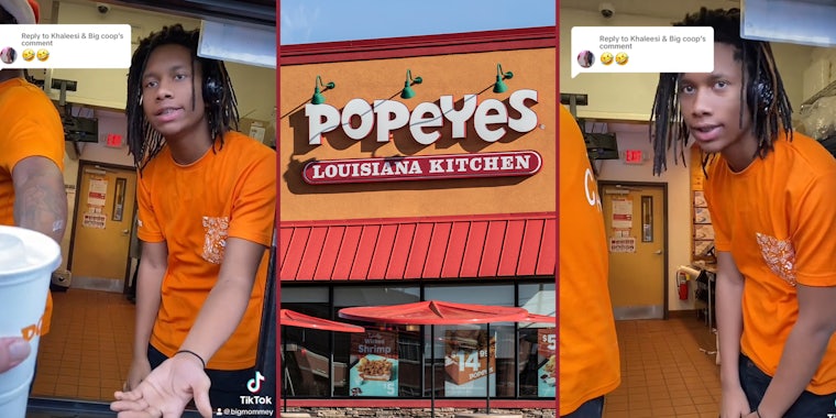 Customer catches Popeyes worker in a lie, confronts him in drive-thru