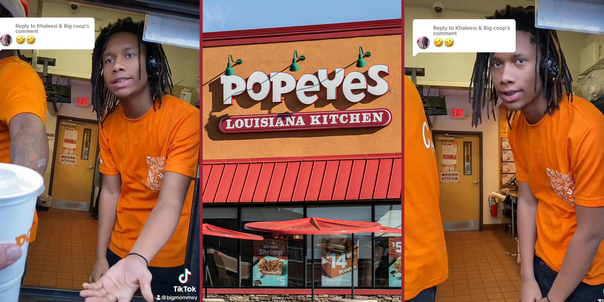 Customer catches Popeyes worker in a lie, confronts him in drive-thru
