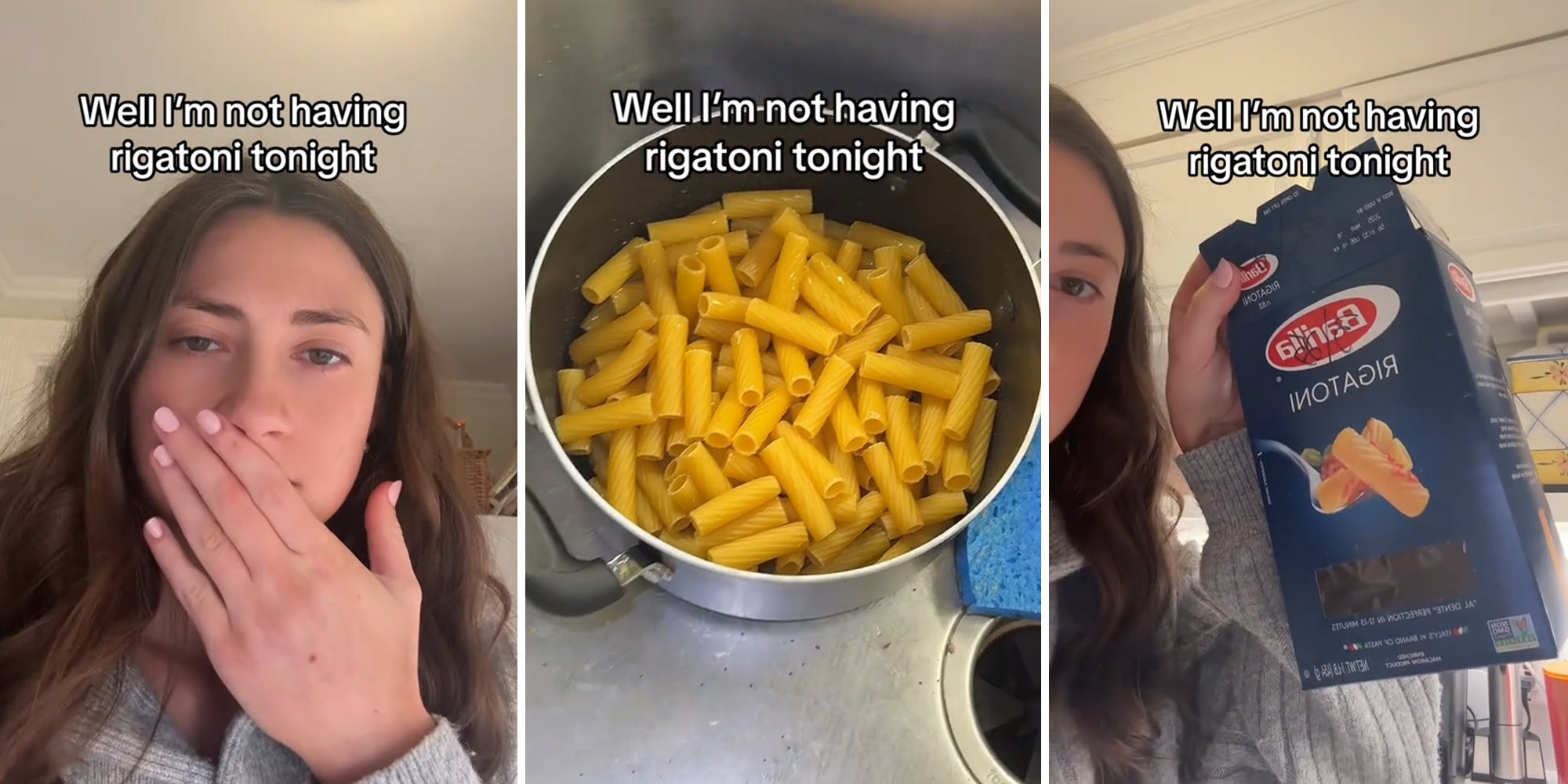 Woman finds something unusual in her Barilla pasta box from the grocery store