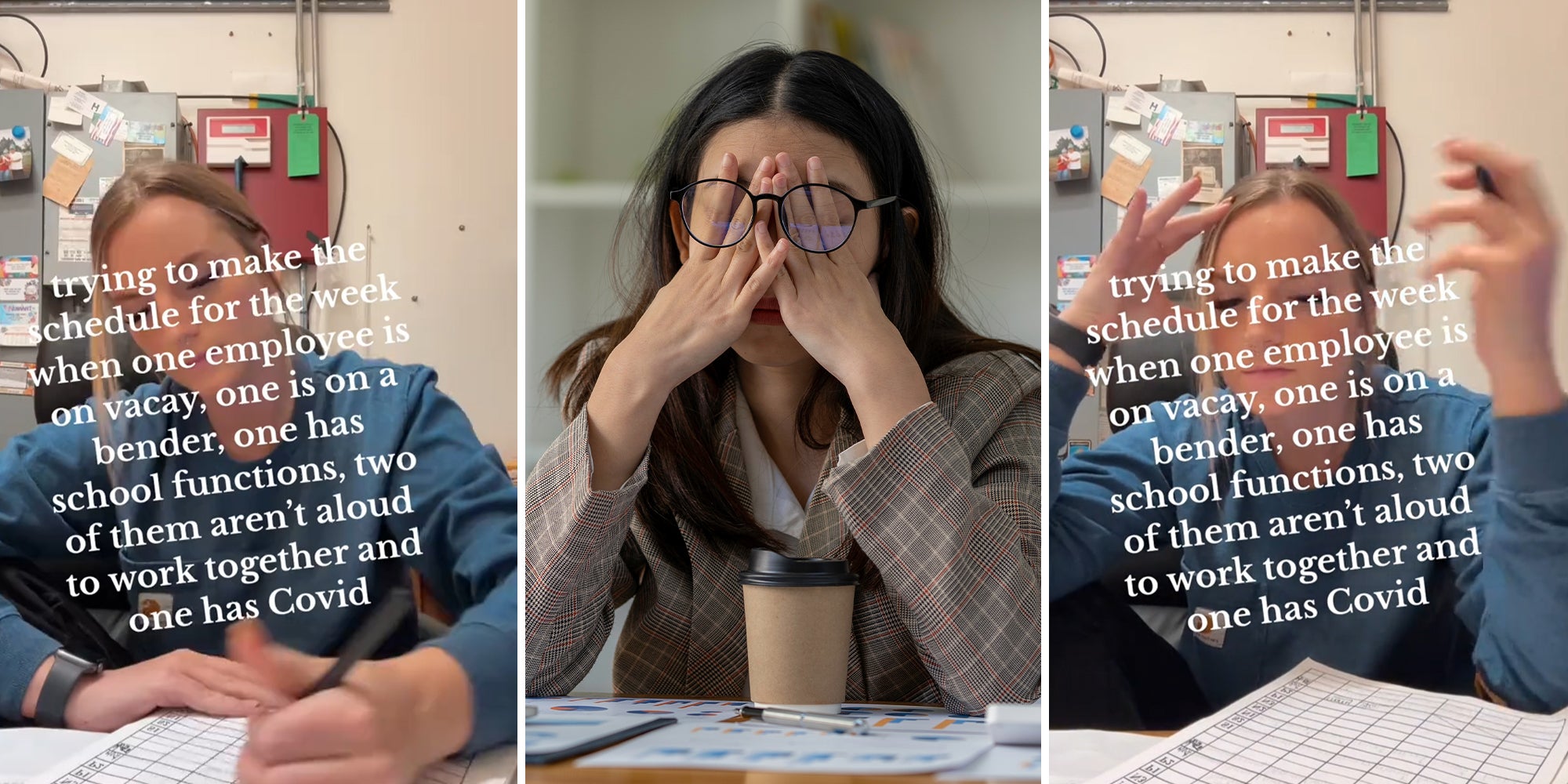 Manager shows how impossible it is to put together a work schedule