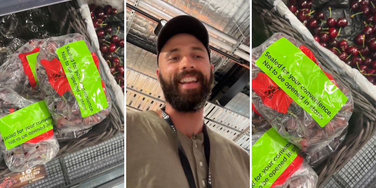 Customer calls out grocery store for sealing bags of grapes 'for customer convenience'