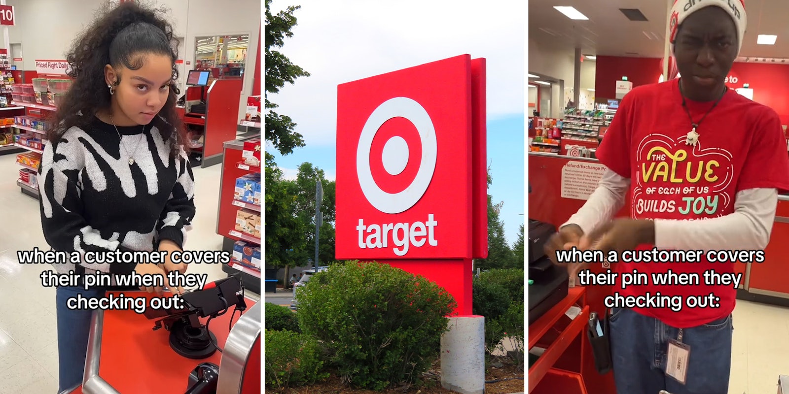 Target worker mocks customers who cover pin number when checking out