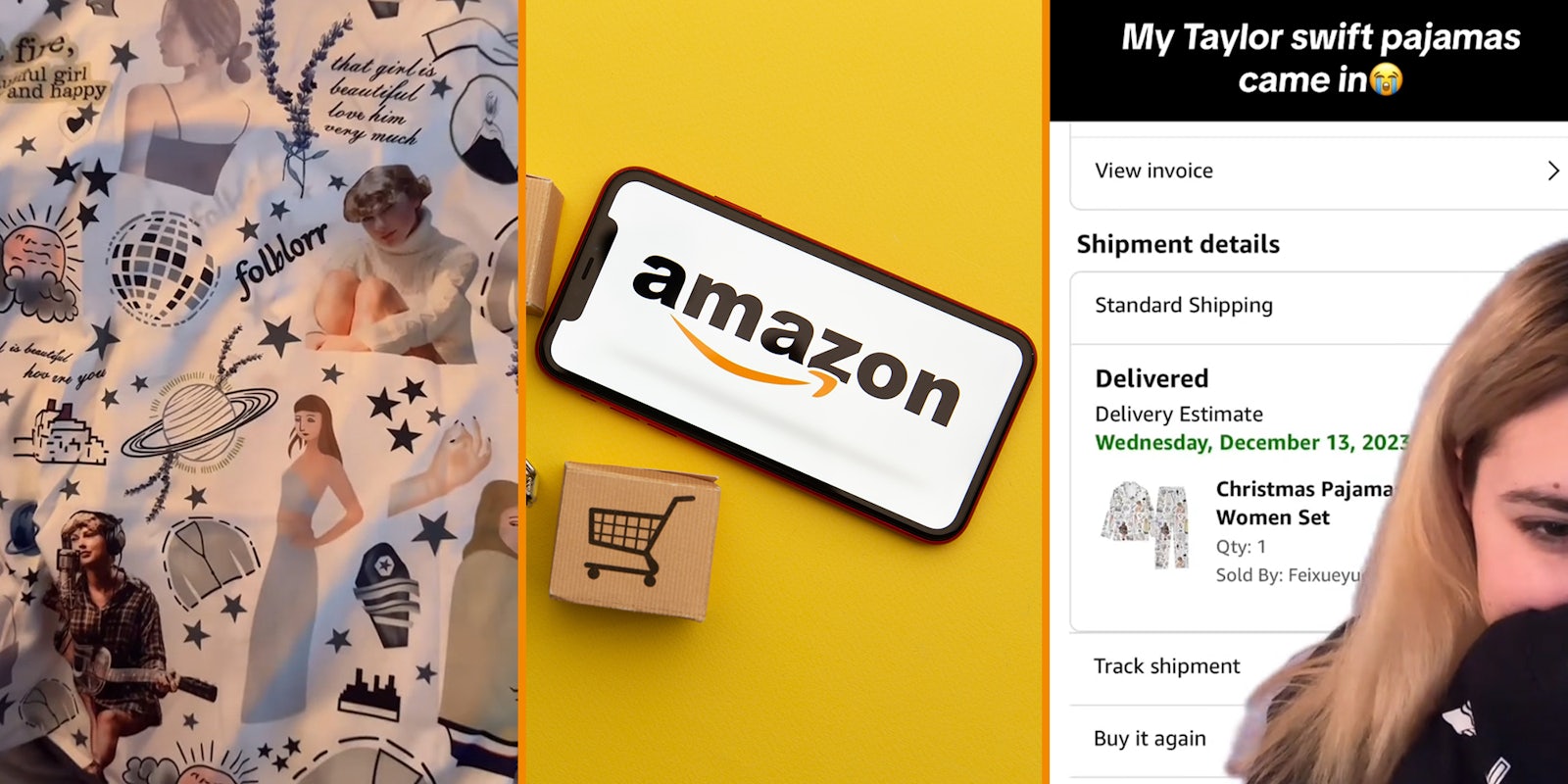 Woman orders Taylor Swift pajamas on Amazon, receives hilarious knock-off
