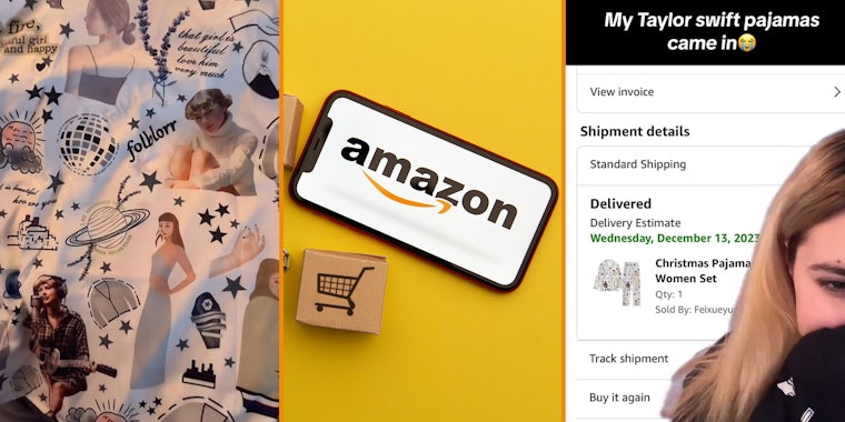 Woman orders Taylor Swift pajamas on Amazon, receives hilarious knock-off
