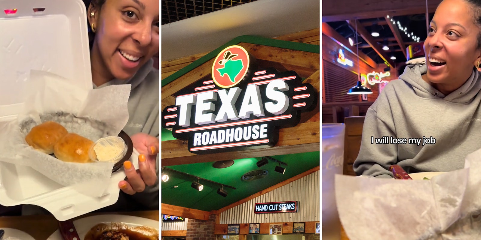 Texas Roadhouse customer asks worker if she can buy bread basket