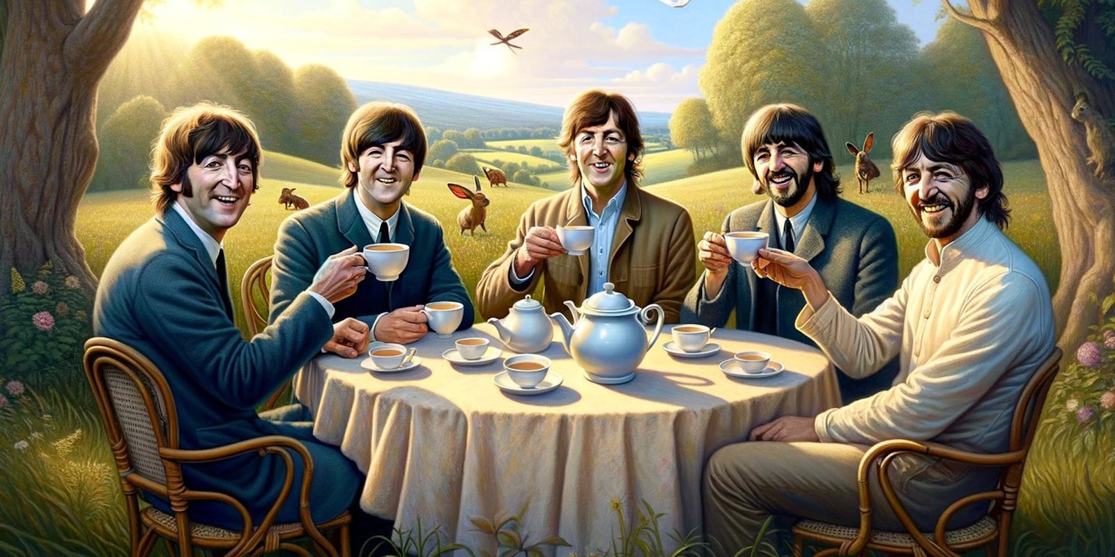 AI keeps drawing 5 Beatles unprompted