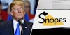 Liberals are mad that Snopes debunked them on Trump