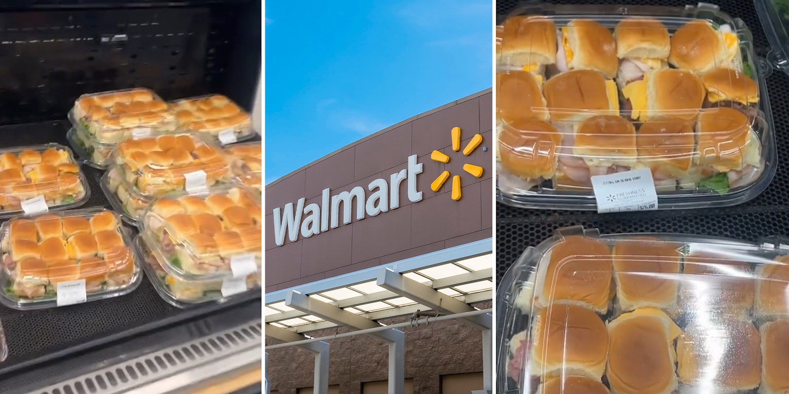 Walmart shopper can't believe price on tray of 12 mini sliders