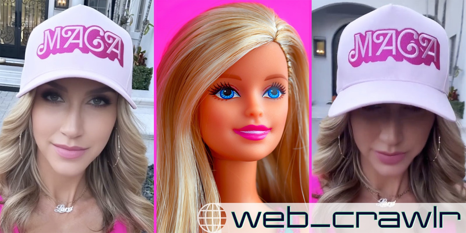 Mocking Barbie-themed MAGA merch